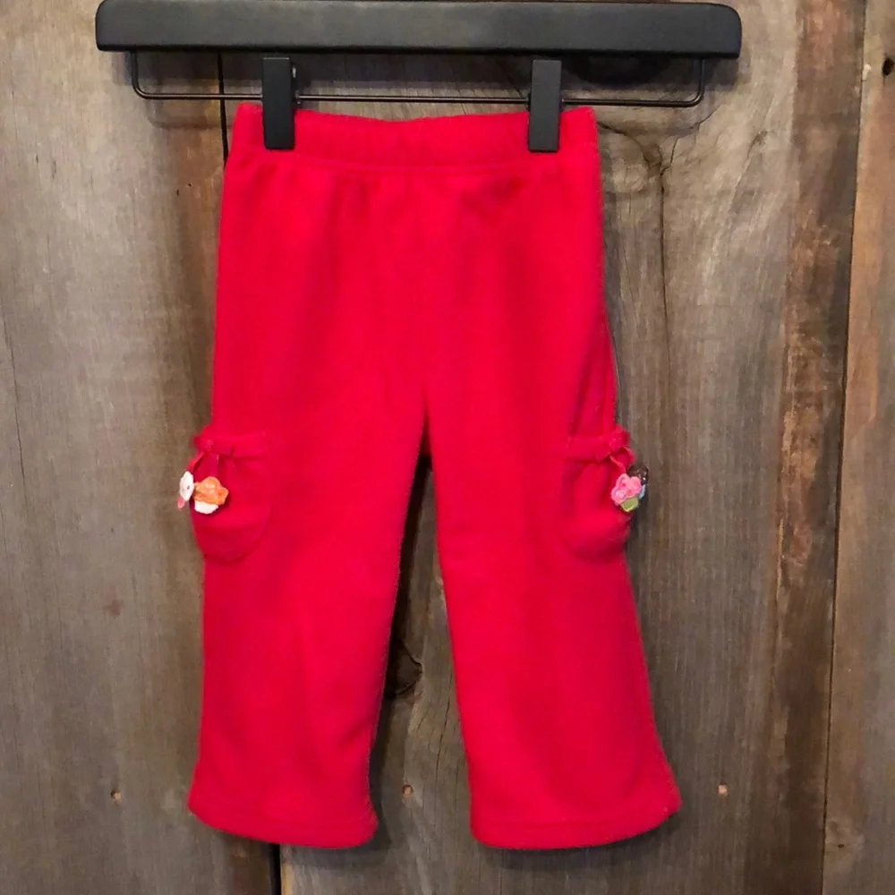 Gymboree Red Fleece Pants Size 12-18 months 2007 Line